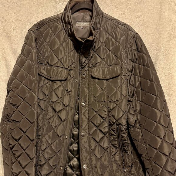 Men’s Pronto Uomo Diamond Quilt Jacket, Black, Men’s Size Large, Slim Fit - Picture 1 of 6